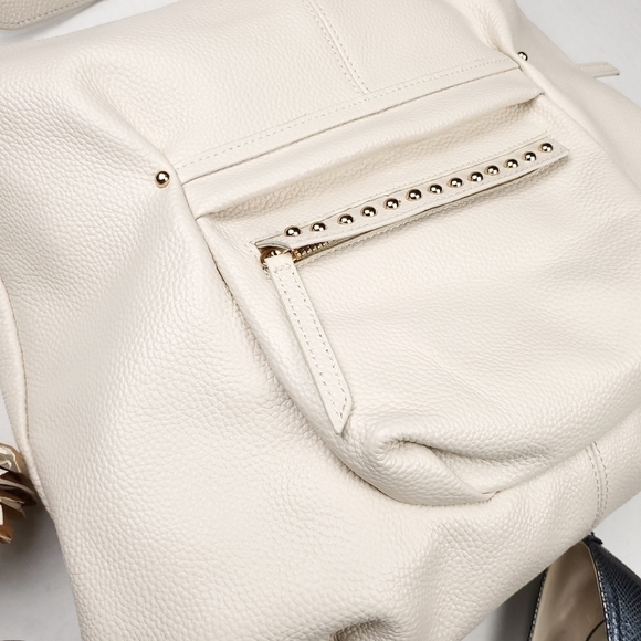 🔴 LAGGO Cream Pebbled Joyce Hobo Shoulder Bag - Picture 4 of 16